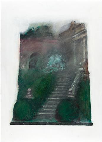 IVOR ABRAHAMS Brick Wall * Garden Steps.